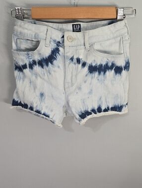GAP Jean Shorts Girls Size Two-tone Tie Dye Tie-dye Tiedye Frayed-hem